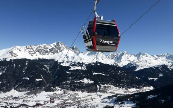Grootste hoogteverschil in de Oberhalbsteiner Alpen – skigebied Savognin Grootste hoogteverschil in de Oberhalbsteiner Alpen – skigebied Savognin