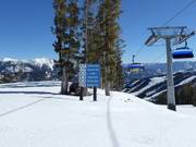 Pistebewegwijzering in het skigebied Big Sky
