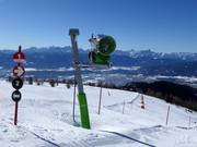 Krachtige besneeuwingsinstallaties op de Gerlitzen