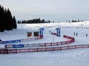 Langlaufcentrum op de Passo Lavazè