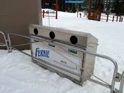 Recycling in het skigebied van Fernie