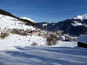 Uitzicht op de accommodaties in Ladis