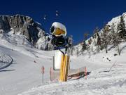 Krachtige sneeuwkanonnen op de Nassfeld