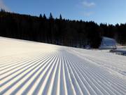 Perfecte pistepreparatie in het skigebied Hochficht