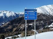 Wegwijzer op de piste