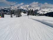 Uitstekende pistepreparatie op de Crep de Mont