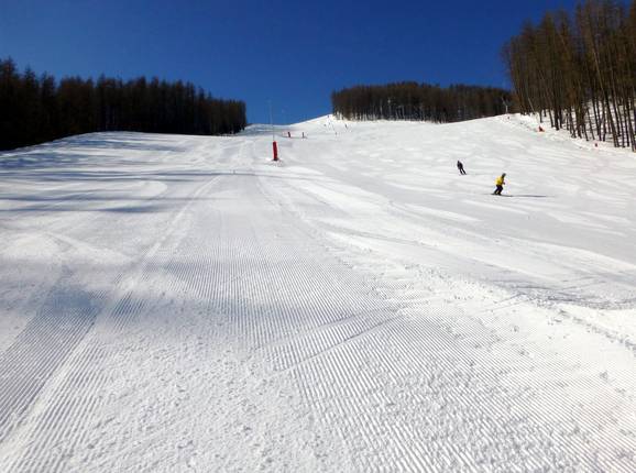 Rode piste Colombier bij de stoeltjeslift Blanchon