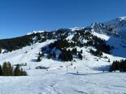 Uitzicht over het skigebied Mellau