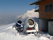 Sneeuwkanonnen op de berg
