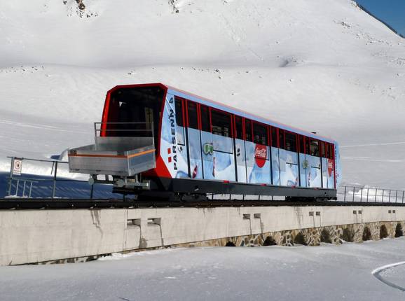 Standseilbahn Höhenweg-Weissfluhjoch 2. Sektion Parsennbahn