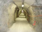 Skitunnel bij de Pic Blanc