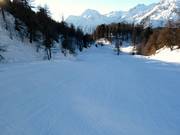 Middelzware afdaling op de Piz Aela