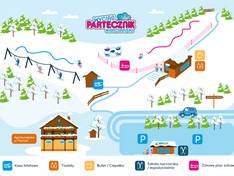 Pistekaart Partecznik – Wisła