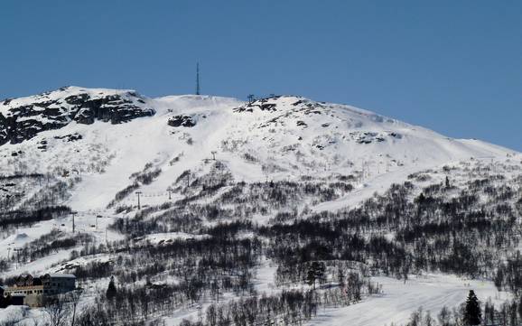Sørlandet: Grootte van de skigebieden – Grootte Hovden