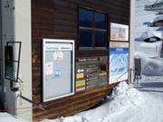 Pistekaart en freeride-checkpoint Stafel