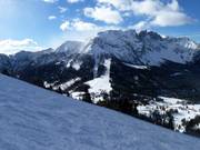 Uitzicht vanaf de Paolina op de Pra di Tori