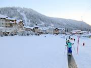 Transportband bij de Village Platter met een eenvoudige piste