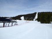 Uitzicht op het skigebied Sjusjøen