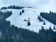 Uitzicht op de diepsneeuwhelling bij de Schelpen
