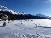 Langlaufloipe bij het dalstation Surlej