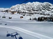 De loipes lopen over het hele plateau.