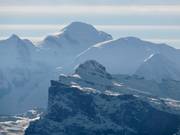 Uitzicht op de Mont Blanc vanuit Les Gets