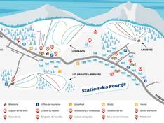 Pistekaart Les Fourgs