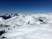 Uitzicht vanaf het hoogste punt van het skigebied