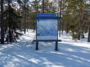 Pistekaart in het skigebied Levi