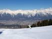 Unterinntal: Grootte van de skigebieden – Grootte Patscherkofel – Innsbruck-Igls