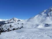Uitzicht op de hellingen bij de Rojenbahn