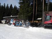 Krachtige sneeuwkanonnen