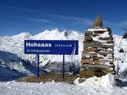 Bergstation Hohsaas met uitzicht op 18 vierduizenders
