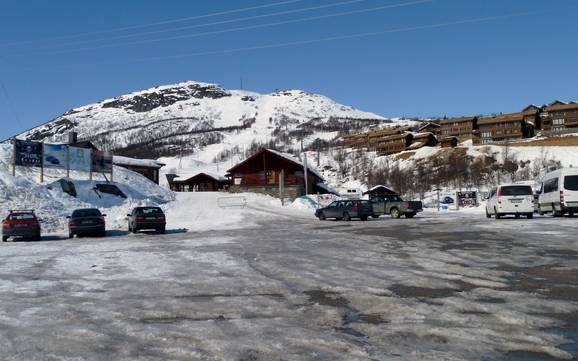 Setesdal: bereikbaarheid van en parkeermogelijkheden bij de skigebieden – Bereikbaarheid, parkeren Hovden