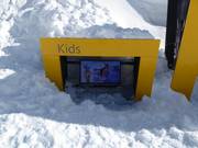 Informatie voor kinderen bij het bergstation van de kabelspoorweg