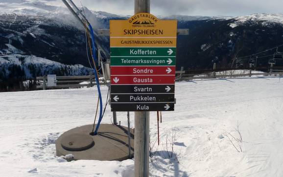 Telemark: oriëntatie in skigebieden – Oriëntatie Gaustablikk – Rjukan
