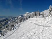 Uitzicht vanaf de Brauneck op de Idealhang