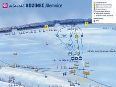 Pistekaart Kozinec – Jilemnice