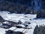 Beginnersgebied bij het dalstation Ifen