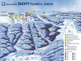 Pistekaart Šachty – Vysoké nad Jizerou