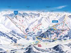 Pistekaart Nauders am Reschenpass – Bergkastel