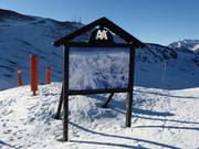 Pistekaart in het skigebied Cerler