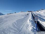Lichte oefenhelling op de Corviglia (Runzöl)