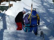 De sleeplifthendel wordt aangereikt