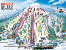 Pistekaart Niseko United – Annupuri/Grand Hirafu/Hanazono/Niseko Village