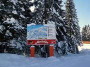 Informatiebord in het skigebied