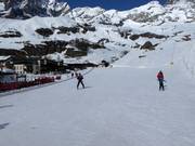Transportband in het dorp Breuil-Cervinia