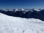 Diepe sneeuwhellingen bij de Mutegg-stoeltjeslift