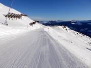 Start van de pistes bij de Panoramabahn Geols
