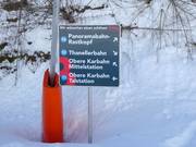 Waarschuwingsbord bij de Thaneller